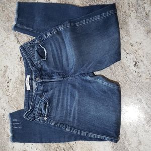 Kancan 7/27 Distressed Darkwash Skinny Jeans